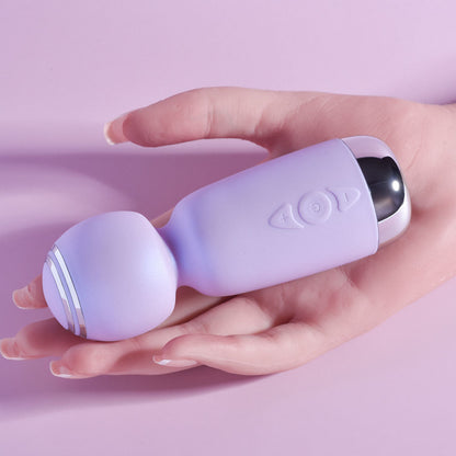 Playboy Pleasure ROYAL MINI - Lilac 12.5 cm USB Rechargeable Mini Wand Vibrator Playboy Pleasure