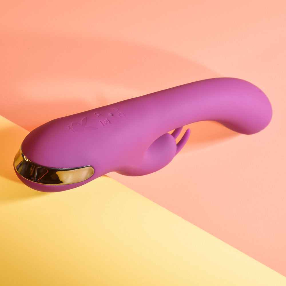 Playboy Pleasure THUMPER - Purple 21.9 cm USB Rechargeable Rabbit Vibrator Playboy Pleasure