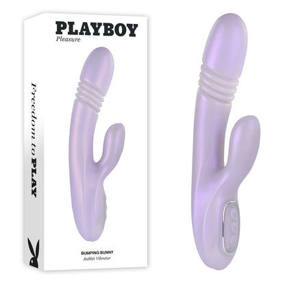Playboy Pleasure BUMPING BUNNY - Opal 22.9 cm USB Rechargeable Thrusting & Warming Rabbit Vibrator Playboy Pleasure
