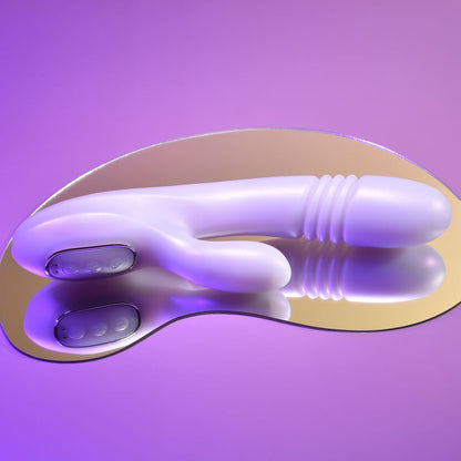Playboy Pleasure BUMPING BUNNY - Opal 22.9 cm USB Rechargeable Thrusting & Warming Rabbit Vibrator Playboy Pleasure