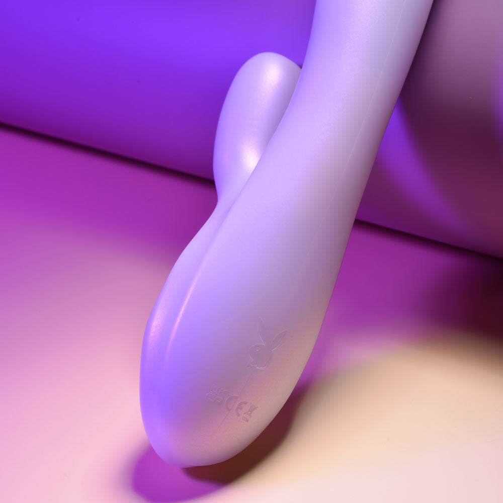 Playboy Pleasure BUMPING BUNNY - Opal 22.9 cm USB Rechargeable Thrusting & Warming Rabbit Vibrator Playboy Pleasure