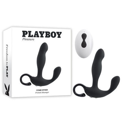 Playboy Pleasure COME HITHER - Black 13.2 cm USB Rechargeable Vibrating Prostate Massager with Wireless Remote Control Playboy Pleasure