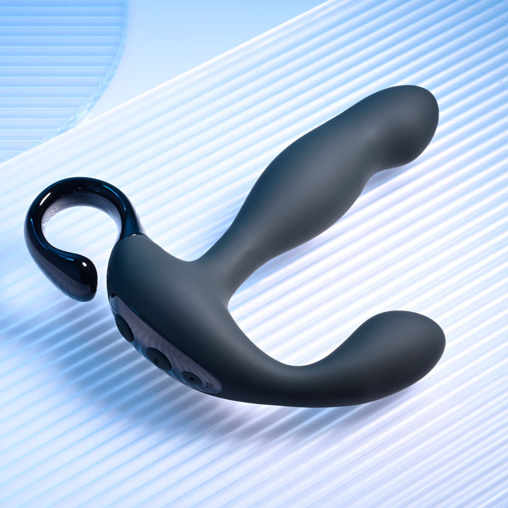 Playboy Pleasure COME HITHER - Black 13.2 cm USB Rechargeable Vibrating Prostate Massager with Wireless Remote Control Playboy Pleasure
