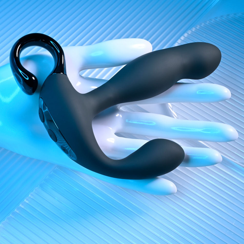Playboy Pleasure COME HITHER - Black 13.2 cm USB Rechargeable Vibrating Prostate Massager with Wireless Remote Control Playboy Pleasure