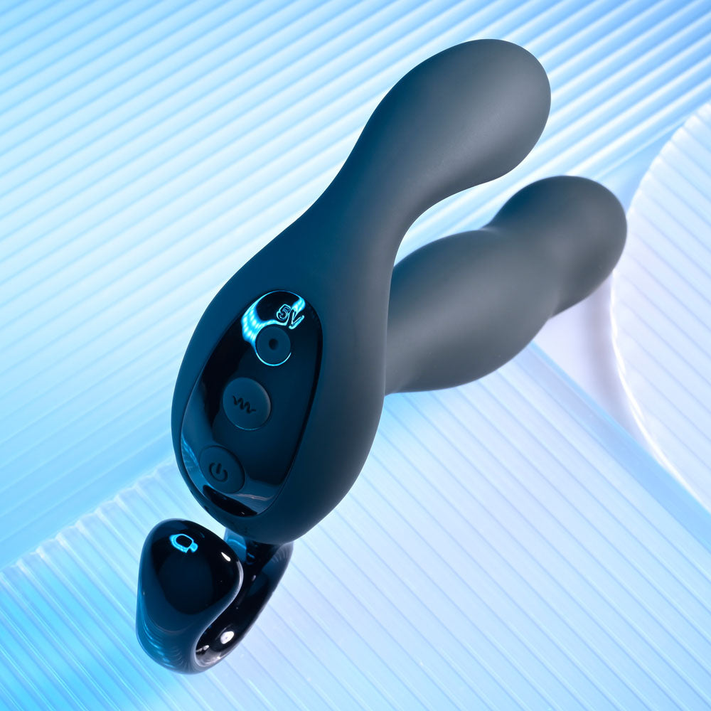 Playboy Pleasure COME HITHER - Black 13.2 cm USB Rechargeable Vibrating Prostate Massager with Wireless Remote Control Playboy Pleasure
