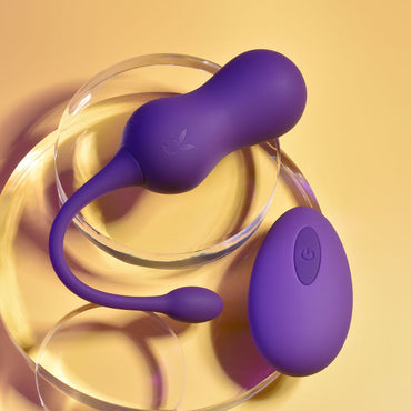 Playboy Pleasure DOUBLE TIME - Purple USB Rechargeable Vibrating Kegel Balls Playboy Pleasure