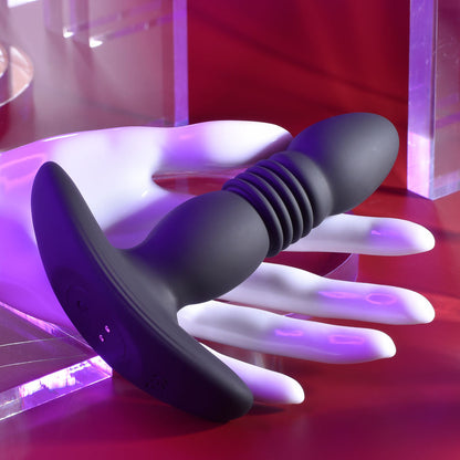 Playboy Pleasure TRUST THE THRUST - Black 13.7 cm USB Rechargeable Thrusting Butt Plug with Wireless Remote Playboy Pleasure