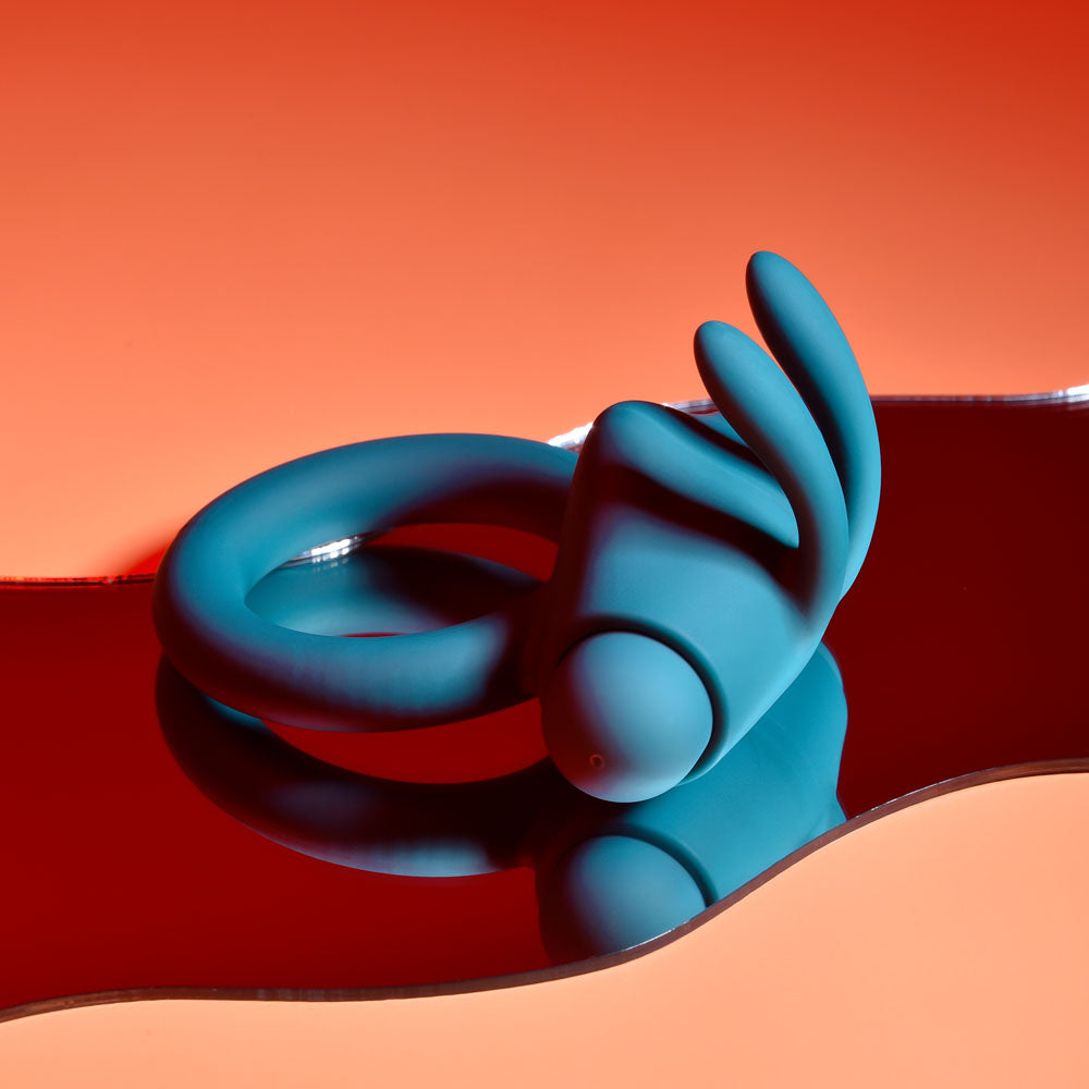 Playboy Pleasure BUNNY BUZZER - Green USB Rechargeable Vibrating Cock Ring Playboy Pleasure