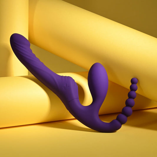 Playboy Pleasure HUG IT OUT - Purple 29 cm USB Rechargeable Strapless Strap-On Playboy Pleasure