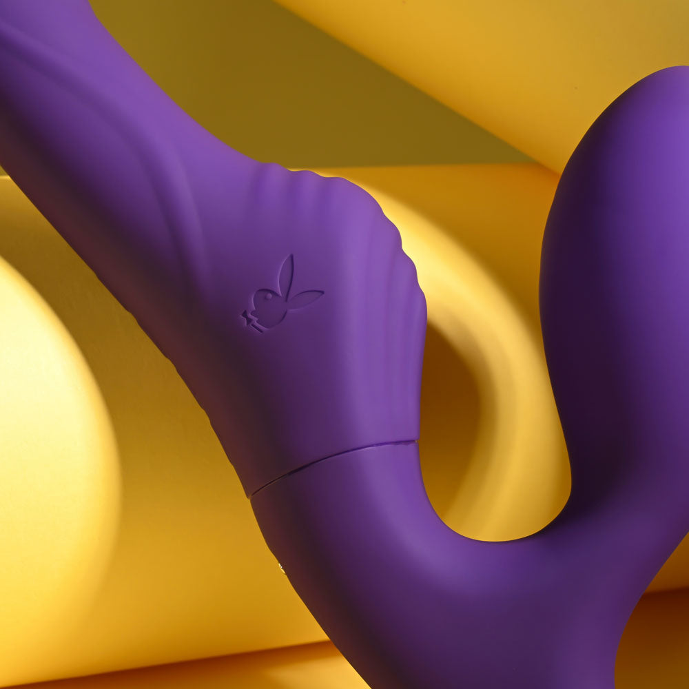 Playboy Pleasure HUG IT OUT - Purple 29 cm USB Rechargeable Strapless Strap-On Playboy Pleasure