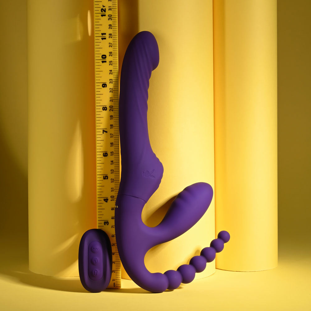 Playboy Pleasure HUG IT OUT - Purple 29 cm USB Rechargeable Strapless Strap-On Playboy Pleasure