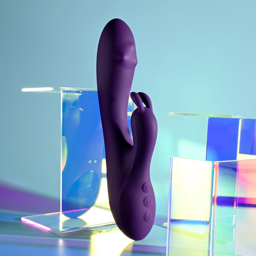 Playboy Pleasure ON REPEAT - Purple 19.7 cm USB Rechargeable Rabbit Vibrator Playboy Pleasure