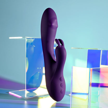 Playboy Pleasure ON REPEAT - Purple 19.7 cm USB Rechargeable Rabbit Vibrator Playboy Pleasure