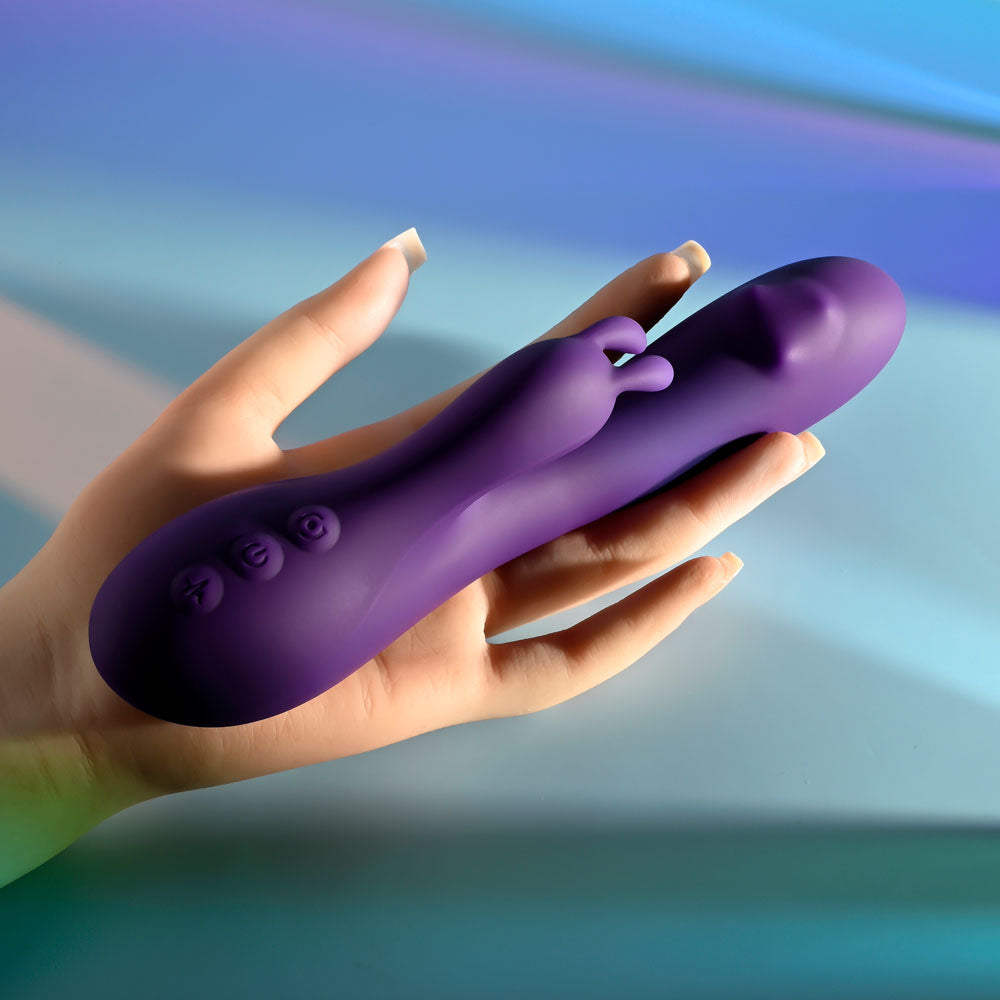 Playboy Pleasure ON REPEAT - Purple 19.7 cm USB Rechargeable Rabbit Vibrator Playboy Pleasure