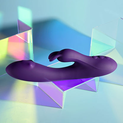 Playboy Pleasure ON REPEAT - Purple 19.7 cm USB Rechargeable Rabbit Vibrator Playboy Pleasure