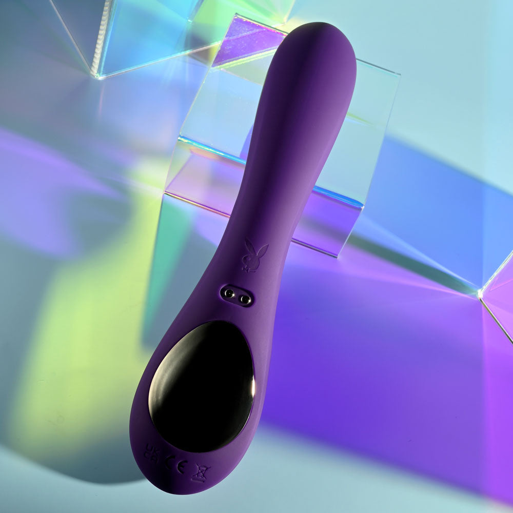 Playboy Pleasure ON REPEAT - Purple 19.7 cm USB Rechargeable Rabbit Vibrator Playboy Pleasure