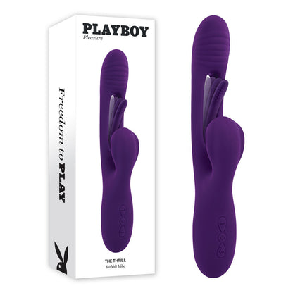Playboy Pleasure THE THRILL - Purple 24.4 cm USB Rechargeable Rabbit Vibrator Playboy Pleasure