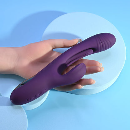 Playboy Pleasure THE THRILL - Purple 24.4 cm USB Rechargeable Rabbit Vibrator Playboy Pleasure