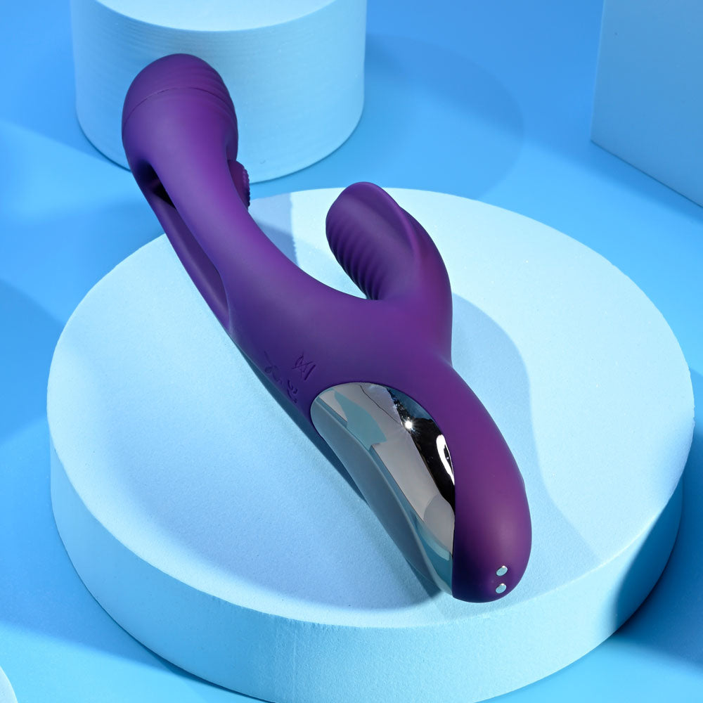 Playboy Pleasure THE THRILL - Purple 24.4 cm USB Rechargeable Rabbit Vibrator Playboy Pleasure