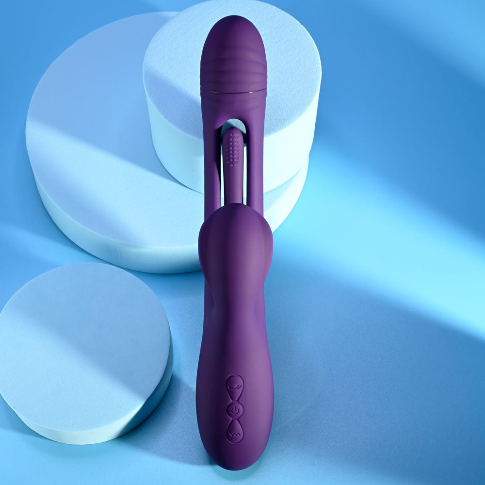 Playboy Pleasure THE THRILL - Purple 24.4 cm USB Rechargeable Rabbit Vibrator Playboy Pleasure