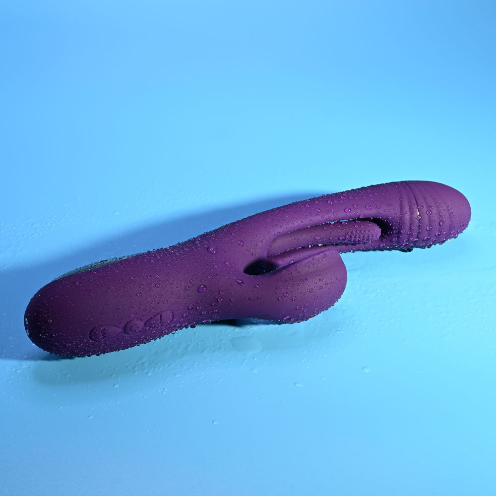 Playboy Pleasure THE THRILL - Purple 24.4 cm USB Rechargeable Rabbit Vibrator Playboy Pleasure