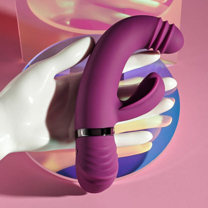Playboy Pleasure TAP THAT - Purple 16.5 cm USB Rechargebale Rabbit Vibrator Playboy Pleasure