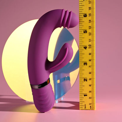 Playboy Pleasure TAP THAT - Purple 16.5 cm USB Rechargebale Rabbit Vibrator Playboy Pleasure