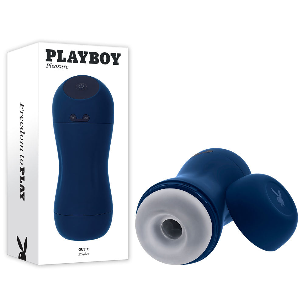 Playboy Pleasure GUSTO - USB Rechargeable Vibrating & Sucking Masturbator Playboy Pleasure