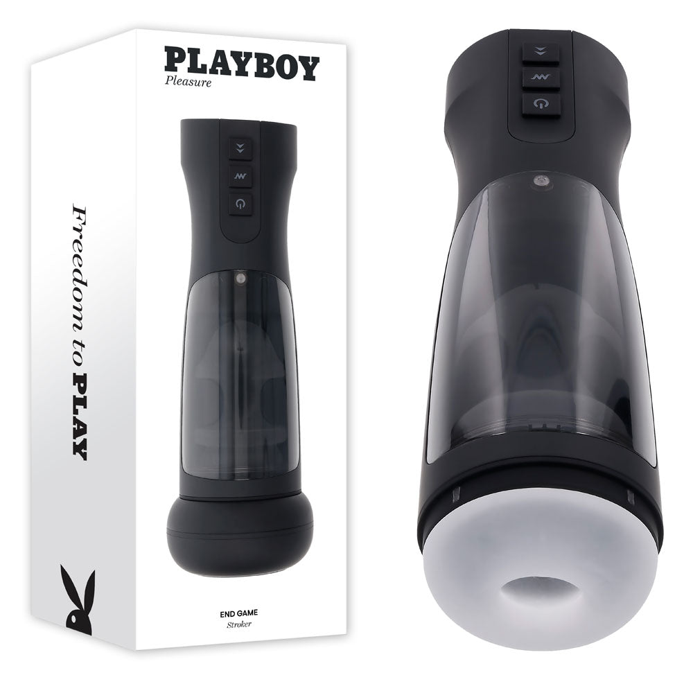 Playboy Pleasure END GAME - USB Rechargeable Vibrating & Self Sanitising Stroker Playboy Pleasure