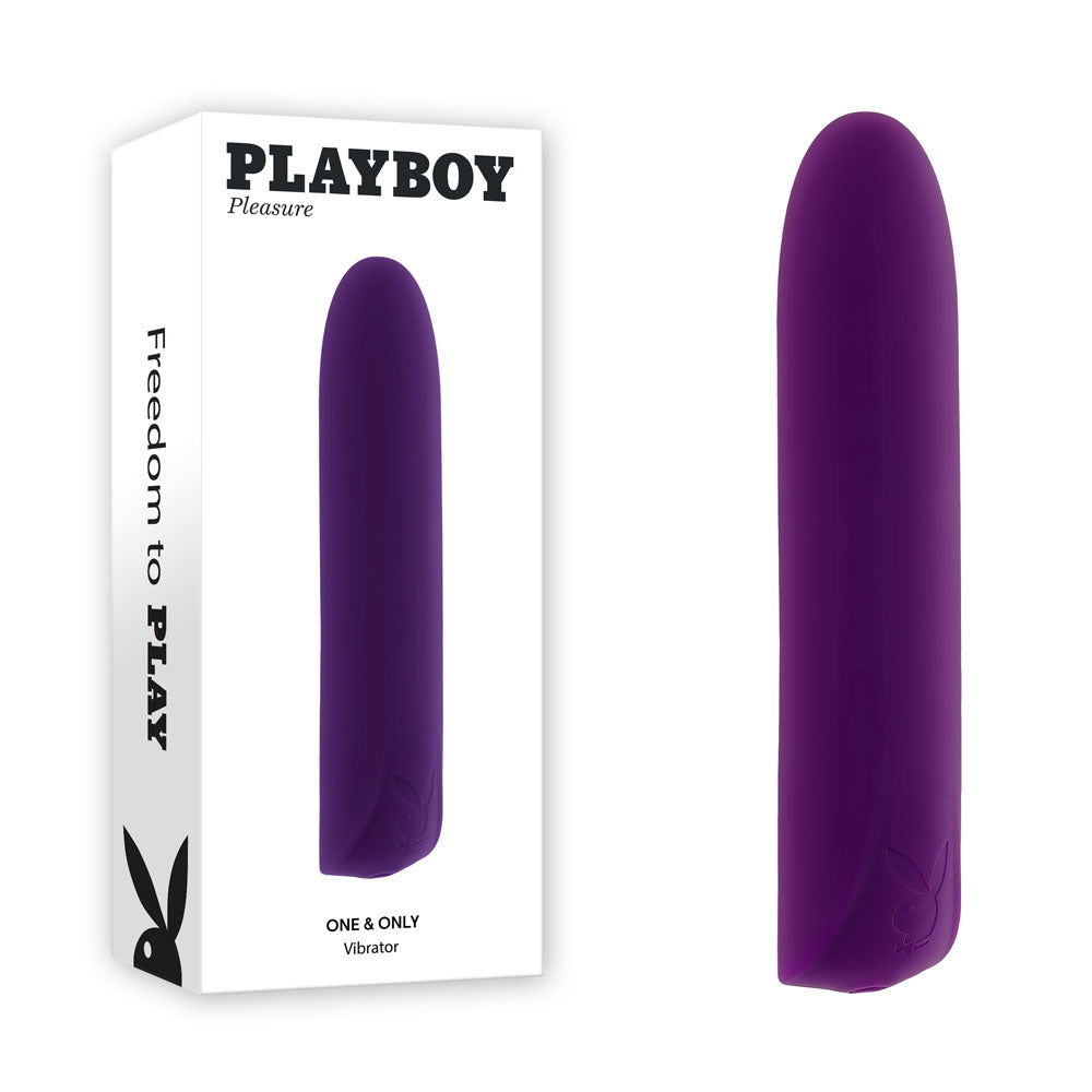 Playboy Pleasure ONE & ONLY - Purple 12 cm USB Rechargeable Bullet Playboy Pleasure
