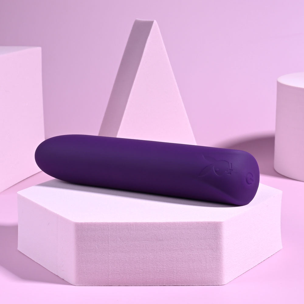 Playboy Pleasure ONE & ONLY - Purple 12 cm USB Rechargeable Bullet Playboy Pleasure