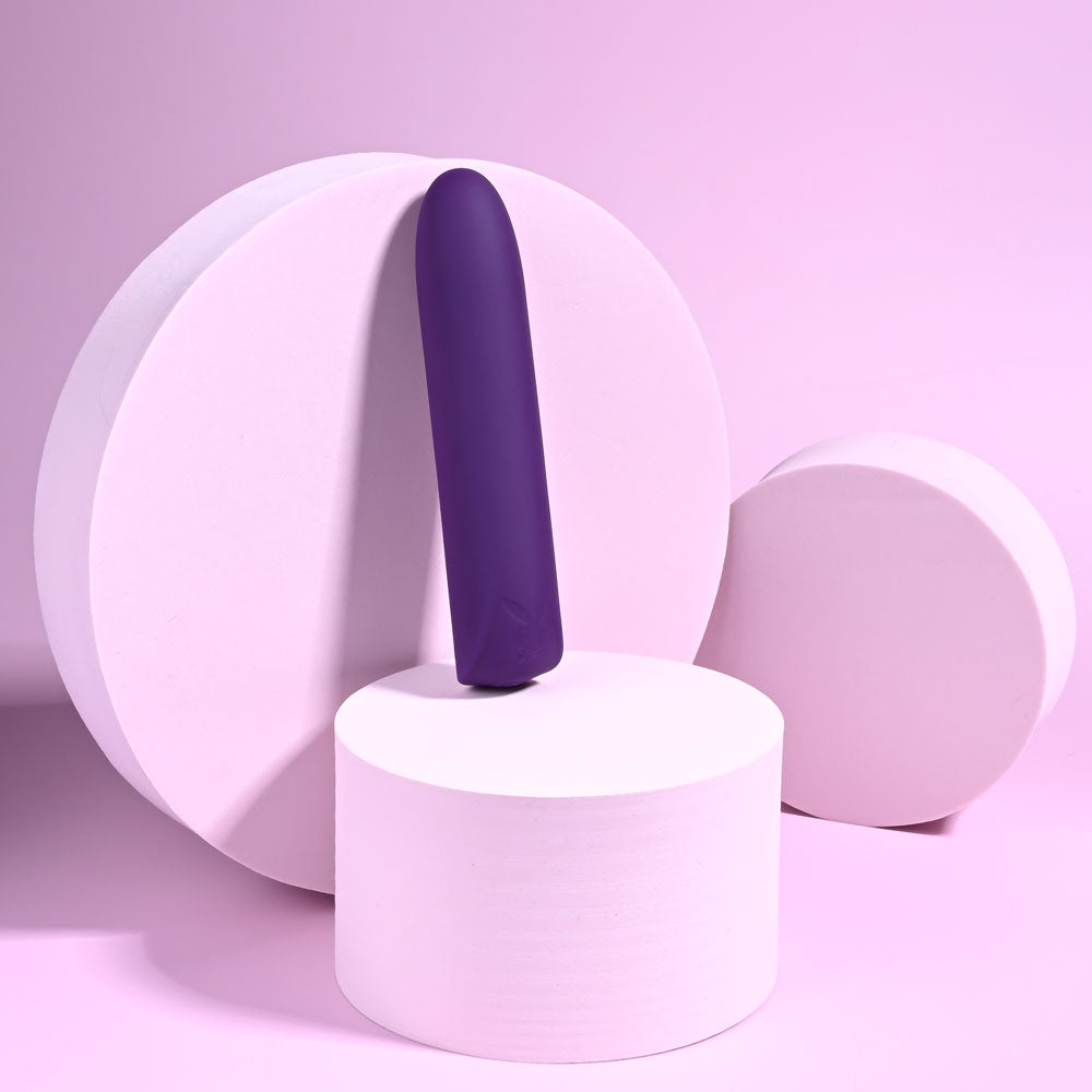 Playboy Pleasure ONE & ONLY - Purple 12 cm USB Rechargeable Bullet Playboy Pleasure