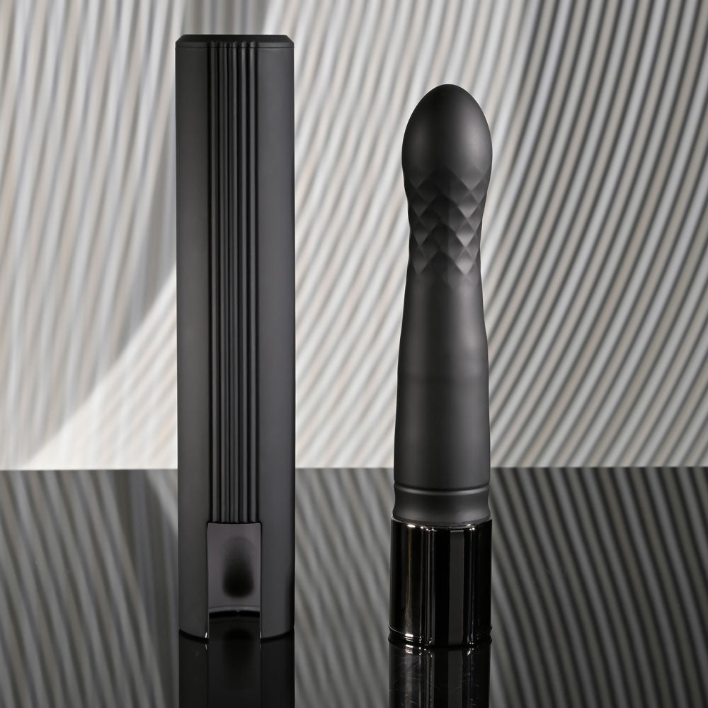 Playboy Pleasure PLEASURE ZONE - Black 21.4 cm Rechargeable Vibrator with USB Charging Dock Playboy Pleasure