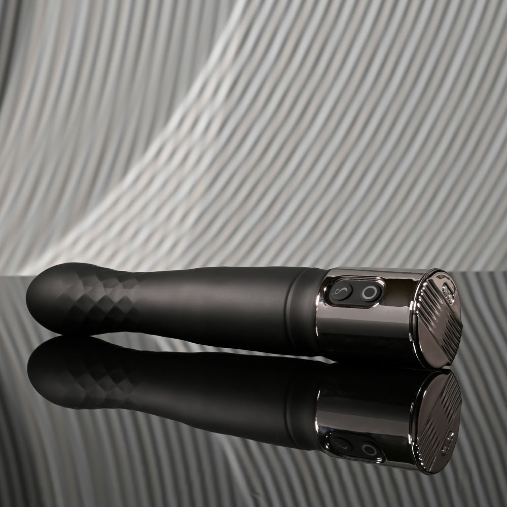 Playboy Pleasure PLEASURE ZONE - Black 21.4 cm Rechargeable Vibrator with USB Charging Dock Playboy Pleasure