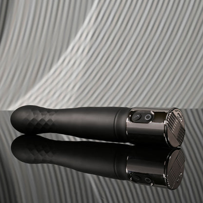 Playboy Pleasure PLEASURE ZONE - Black 21.4 cm Rechargeable Vibrator with USB Charging Dock Playboy Pleasure