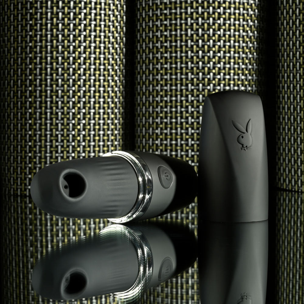 Playboy Pleasure EXCURSION - Black 14.2 cm USB Rechargeable Suction Stimulator Playboy Pleasure