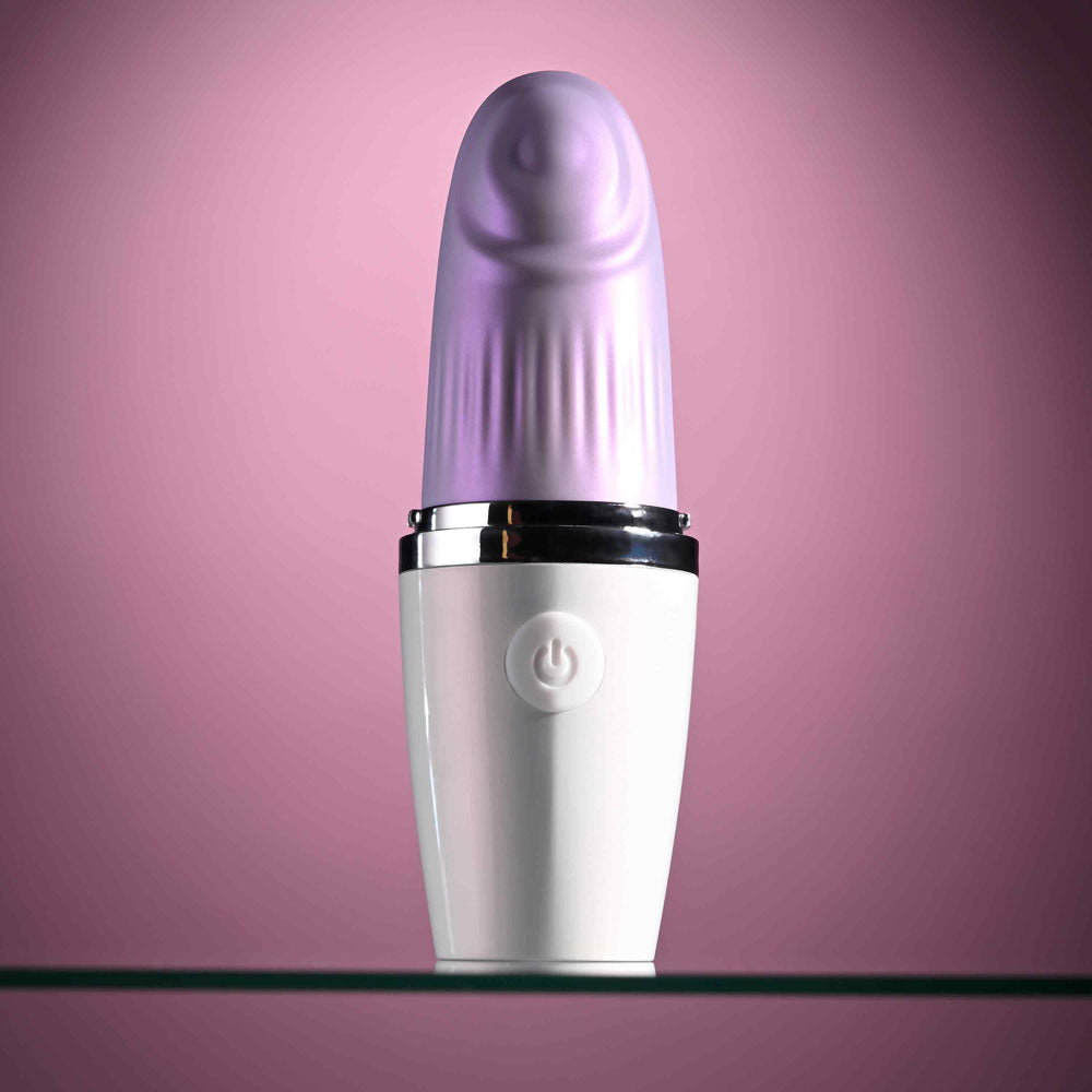 Playboy Pleasure GETAWAY - White/Purple 14.2 cm USB Rechargeable Tapping Stimulator Playboy Pleasure