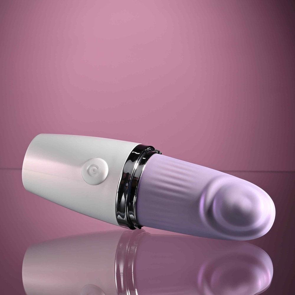Playboy Pleasure GETAWAY - White/Purple 14.2 cm USB Rechargeable Tapping Stimulator Playboy Pleasure