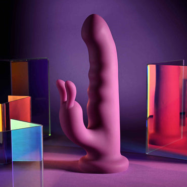 Playboy Pleasure FLUFFLE - Purple 19.7 cm USB Rechargeable Rabbit Vibrator Playboy Pleasure