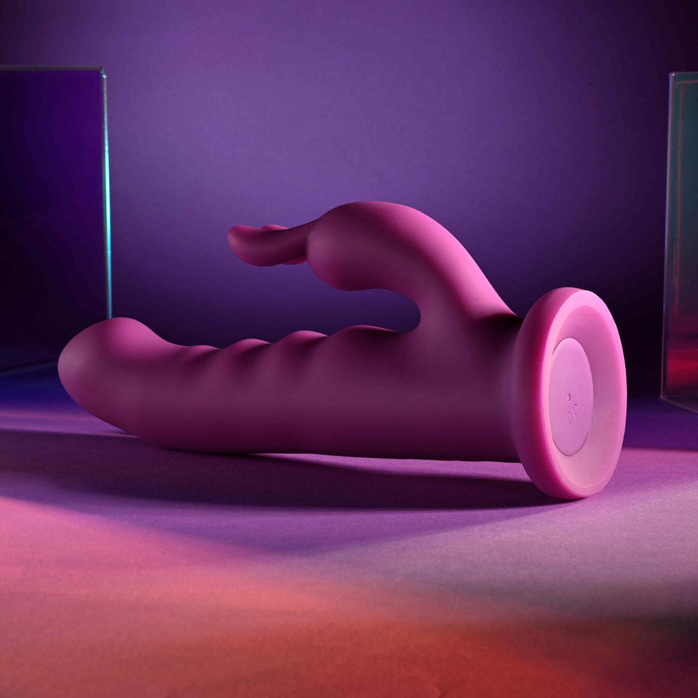 Playboy Pleasure FLUFFLE - Purple 19.7 cm USB Rechargeable Rabbit Vibrator Playboy Pleasure