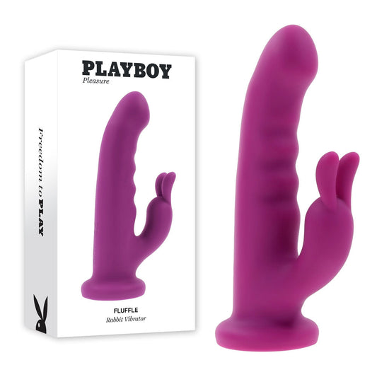 Playboy Pleasure FLUFFLE - Purple 19.7 cm USB Rechargeable Rabbit Vibrator Playboy Pleasure