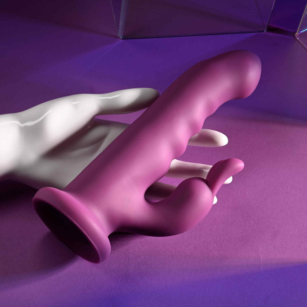 Playboy Pleasure FLUFFLE - Purple 19.7 cm USB Rechargeable Rabbit Vibrator Playboy Pleasure