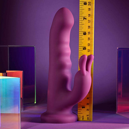 Playboy Pleasure FLUFFLE - Purple 19.7 cm USB Rechargeable Rabbit Vibrator Playboy Pleasure