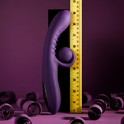 Playboy CURLICUE - Purple 23.5 cm USB Rechargeable Rabbit Vibrator Playboy Pleasure