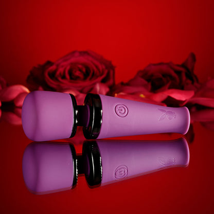 Playboy Pleasure MIC DROP - Purple 11.4 cm USB Rechargeable Vibrating Mini Massage Wand Playboy Pleasure