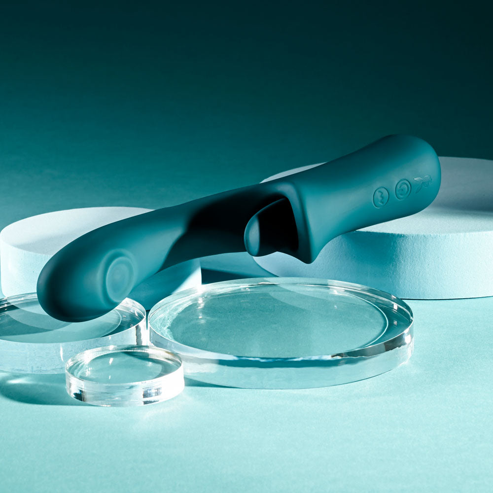 Playboy Pleasure HARMONY - Blue 22.9 cm USB Rechargeable Vibrator with Clitoral Flicker Playboy Pleasure