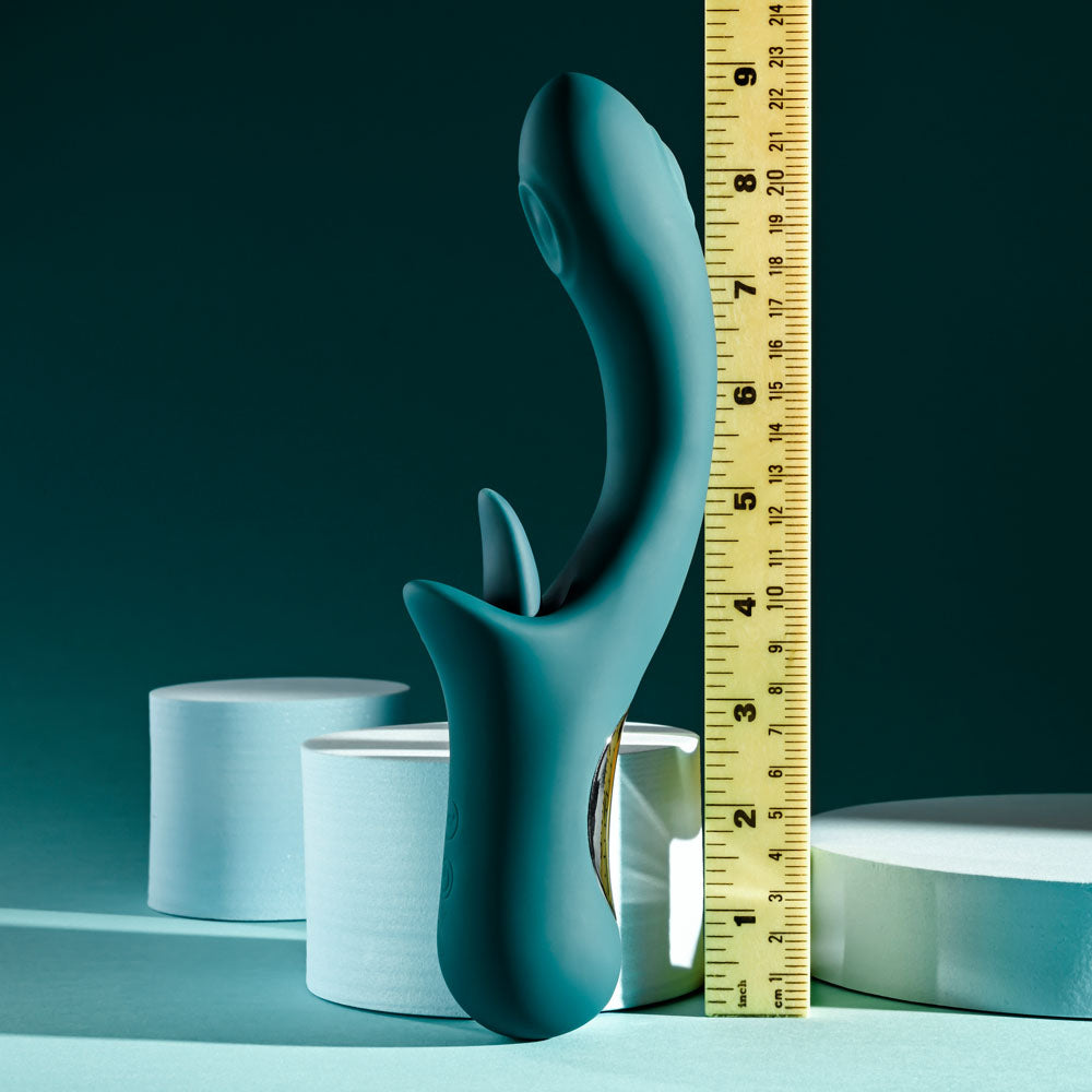 Playboy Pleasure HARMONY - Blue 22.9 cm USB Rechargeable Vibrator with Clitoral Flicker Playboy Pleasure