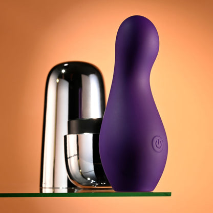 Playboy Pleasure THE JET SET - VIBRATOR - Purple 10.2 cm Vibrator with Self Charging Case Playboy Pleasure