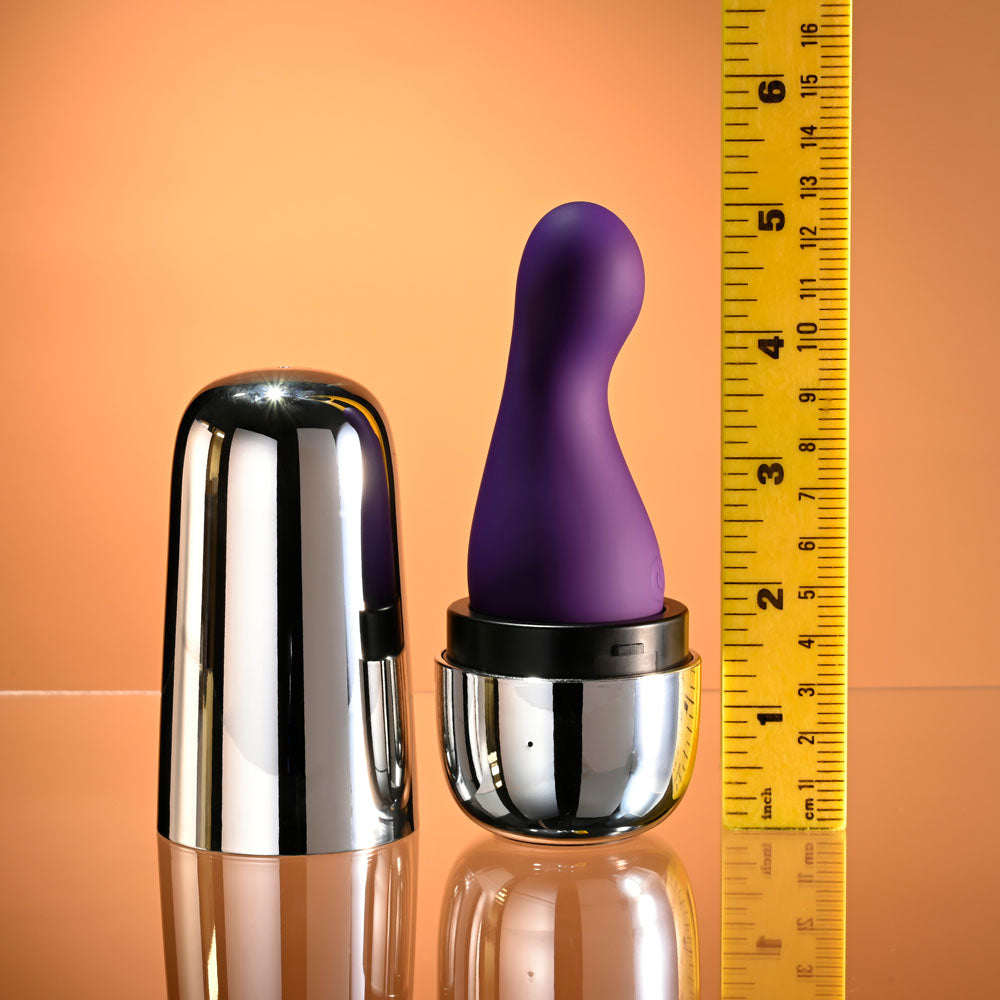 Playboy Pleasure THE JET SET - VIBRATOR - Purple 10.2 cm Vibrator with Self Charging Case Playboy Pleasure