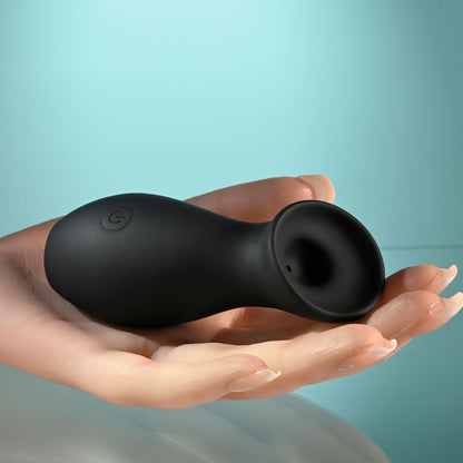 Playboy Pleasure THE JET SET - SUCKER - Black 10.3 cm Sucking Stimulator with Rechargeable Charging Case Playboy Pleasure